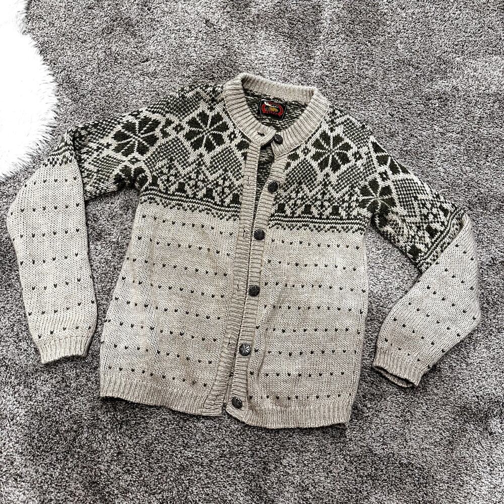 Alps Fine Women's Apparel Vintage Wool Sweater With Metal Buttons Size Small